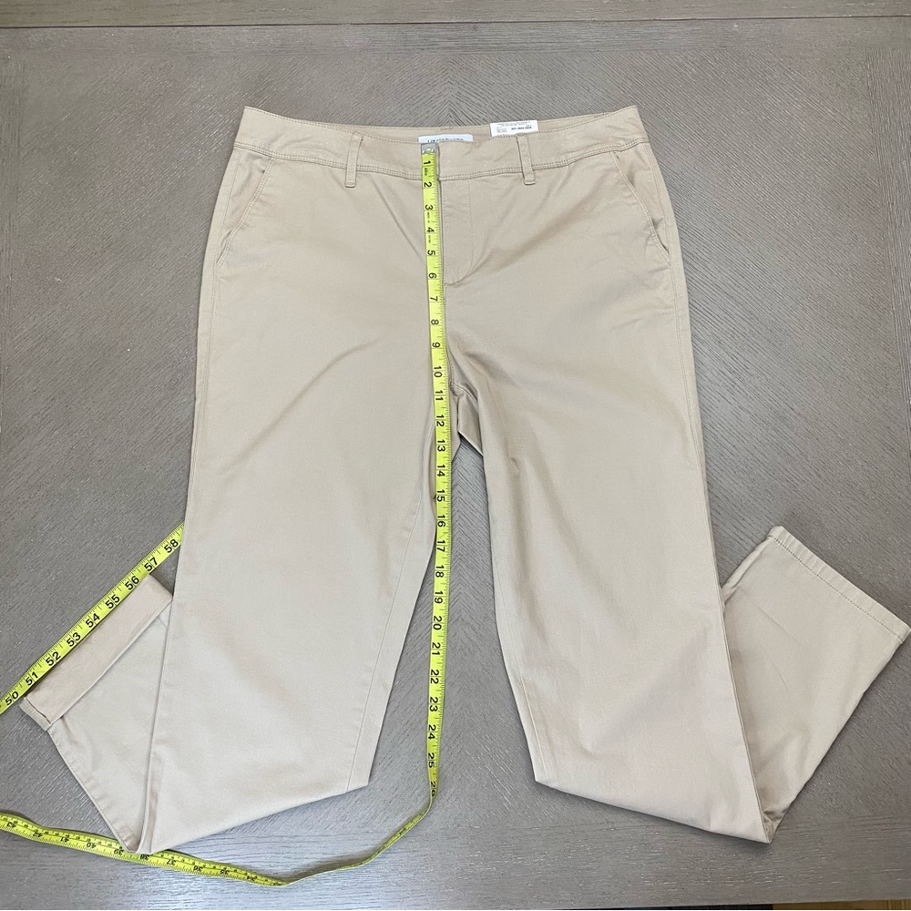 Liz Claiborne Dark Dune City Fit Chino Twill Pants Women’s Size 6 NWT
